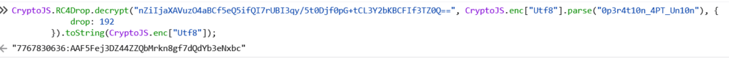 Console JavaScript : le déchiffrement RC4Drop révèle la clé d'API du bot Telegram