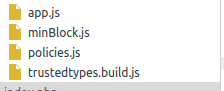 Les quatre fichiers JavaScript du générateur d'avatar dont app.js et policies.js