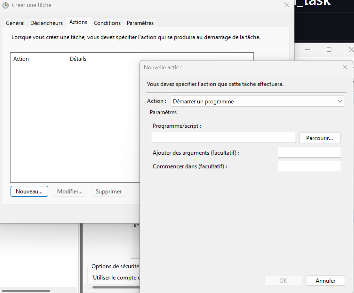 Windows : boîte de dialogue de sélection d'un utilisateur ou groupe avec boutons Emplacements et Vérifier les noms